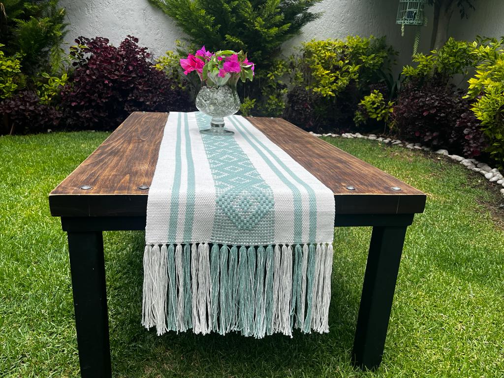 Casa Tlapali Aqua Table Runner