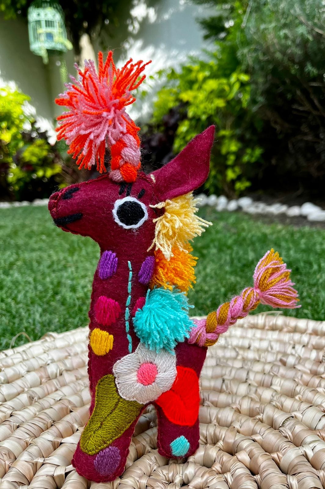 Casa Tlapali Chiapas Felt Embroidered Plush Toy Decoration