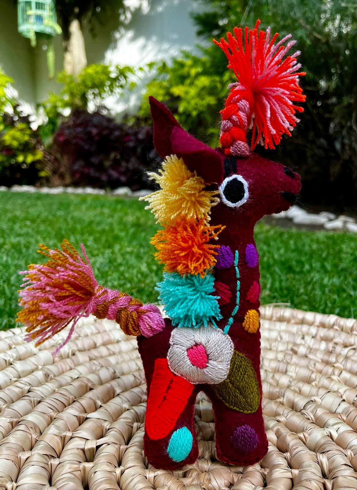 Casa Tlapali Chiapas Felt Embroidered Plush Toy Decoration