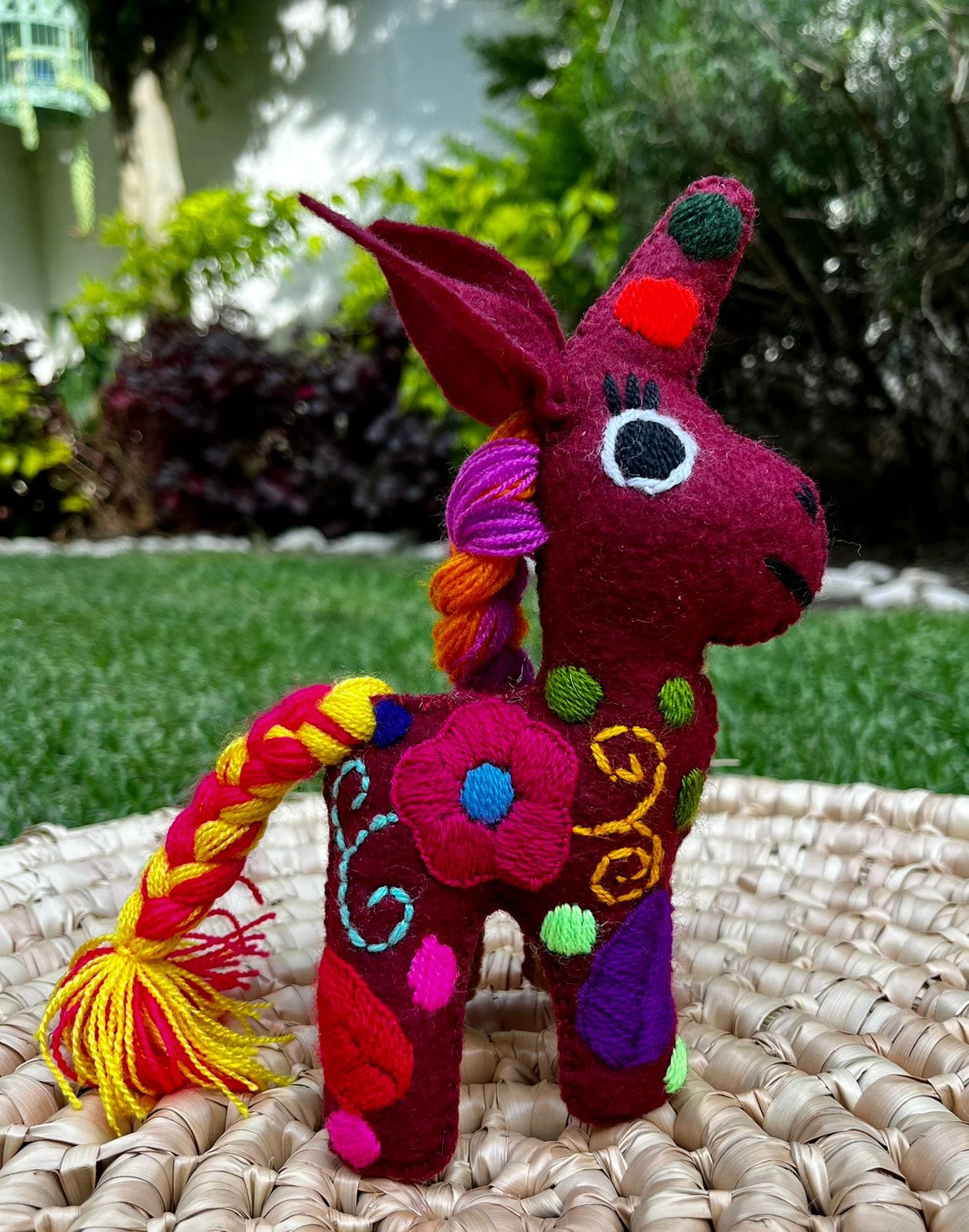 Casa Tlapali Chiapas Felt Embroidered Plush Toy Decoration