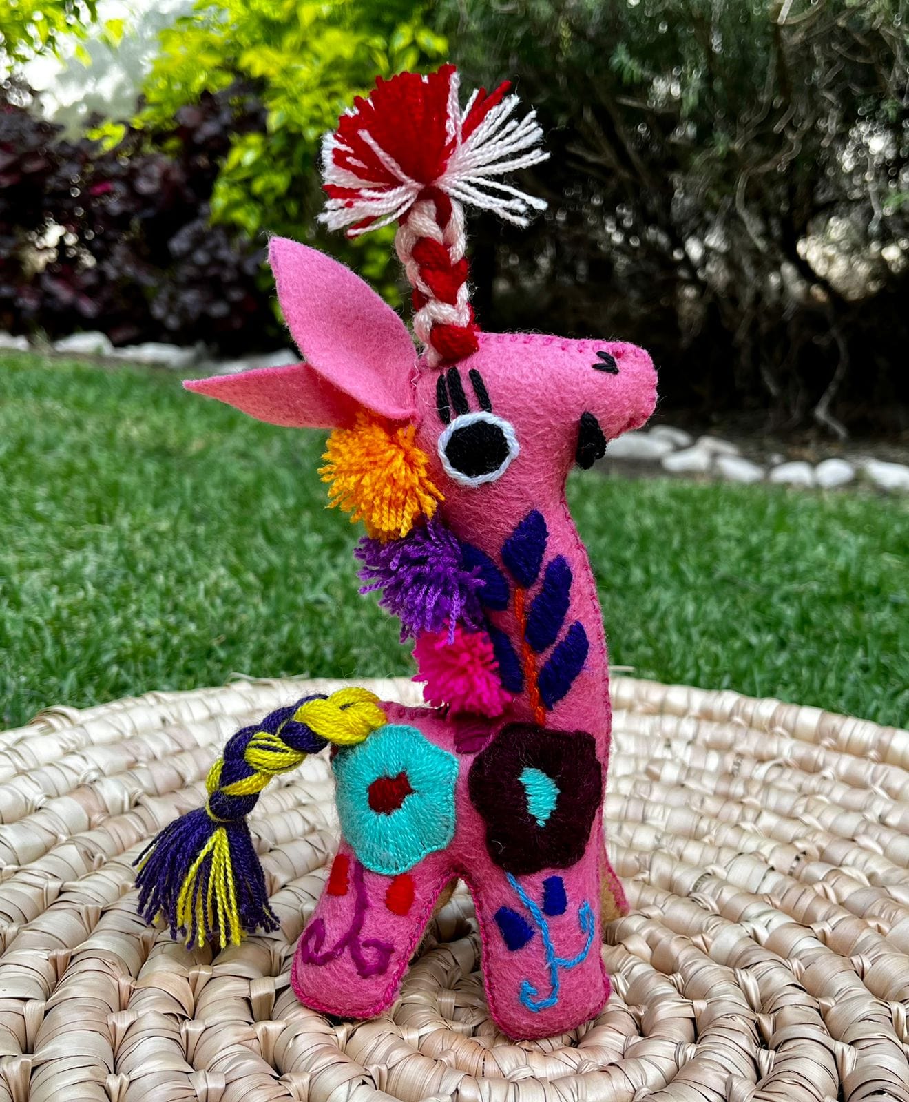 Casa Tlapali Chiapas Felt Embroidered Plush Toy Decoration