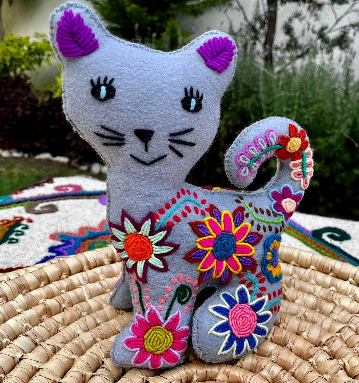 Casa Tlapali Chiapas Felt Embroidered Plush Toy Decoration