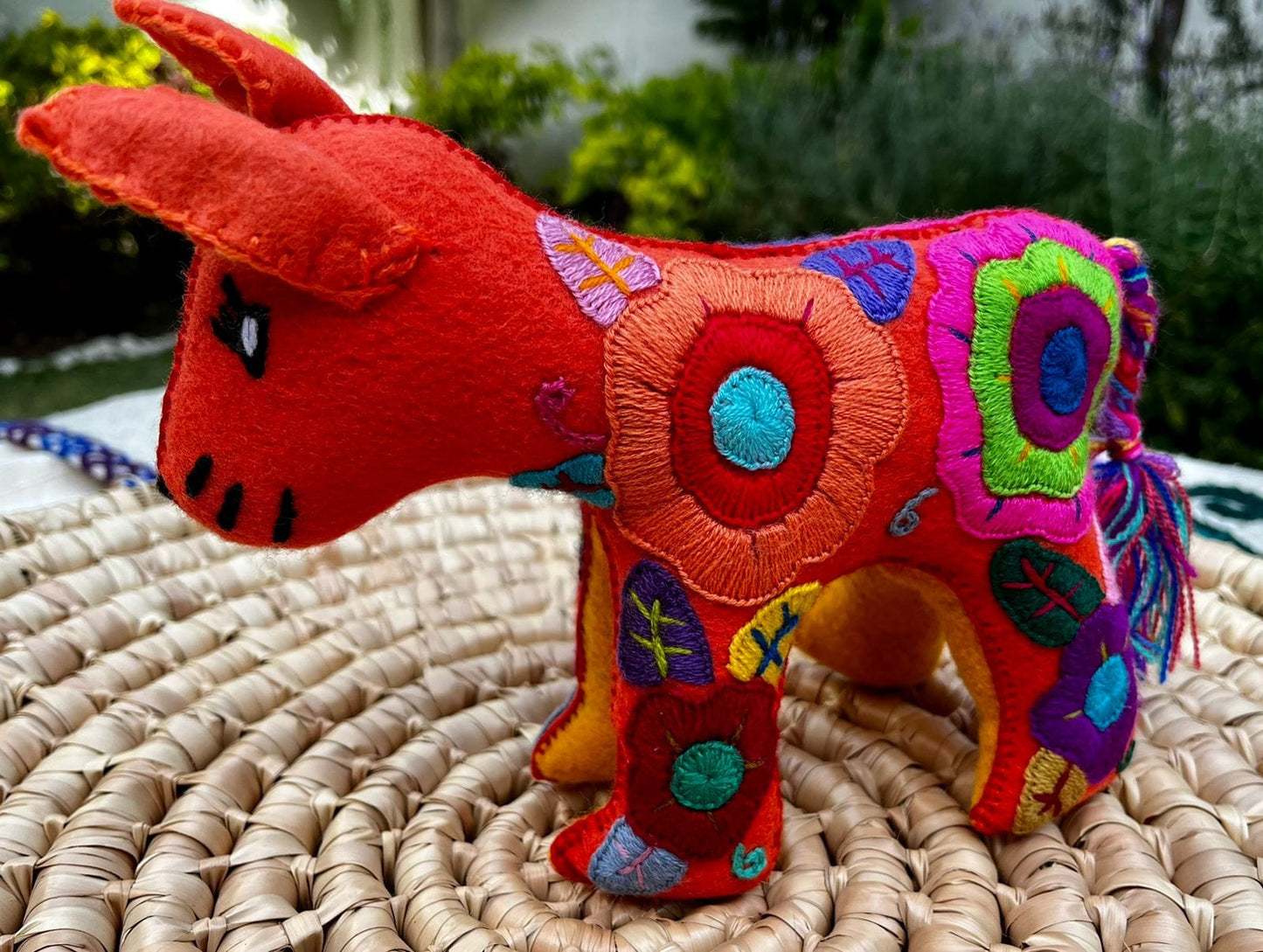 Casa Tlapali Chiapas Felt Embroidered Plush Toy Decoration