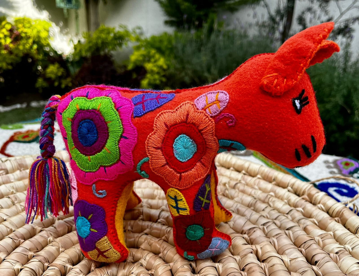 Casa Tlapali Chiapas Felt Embroidered Plush Toy Decoration