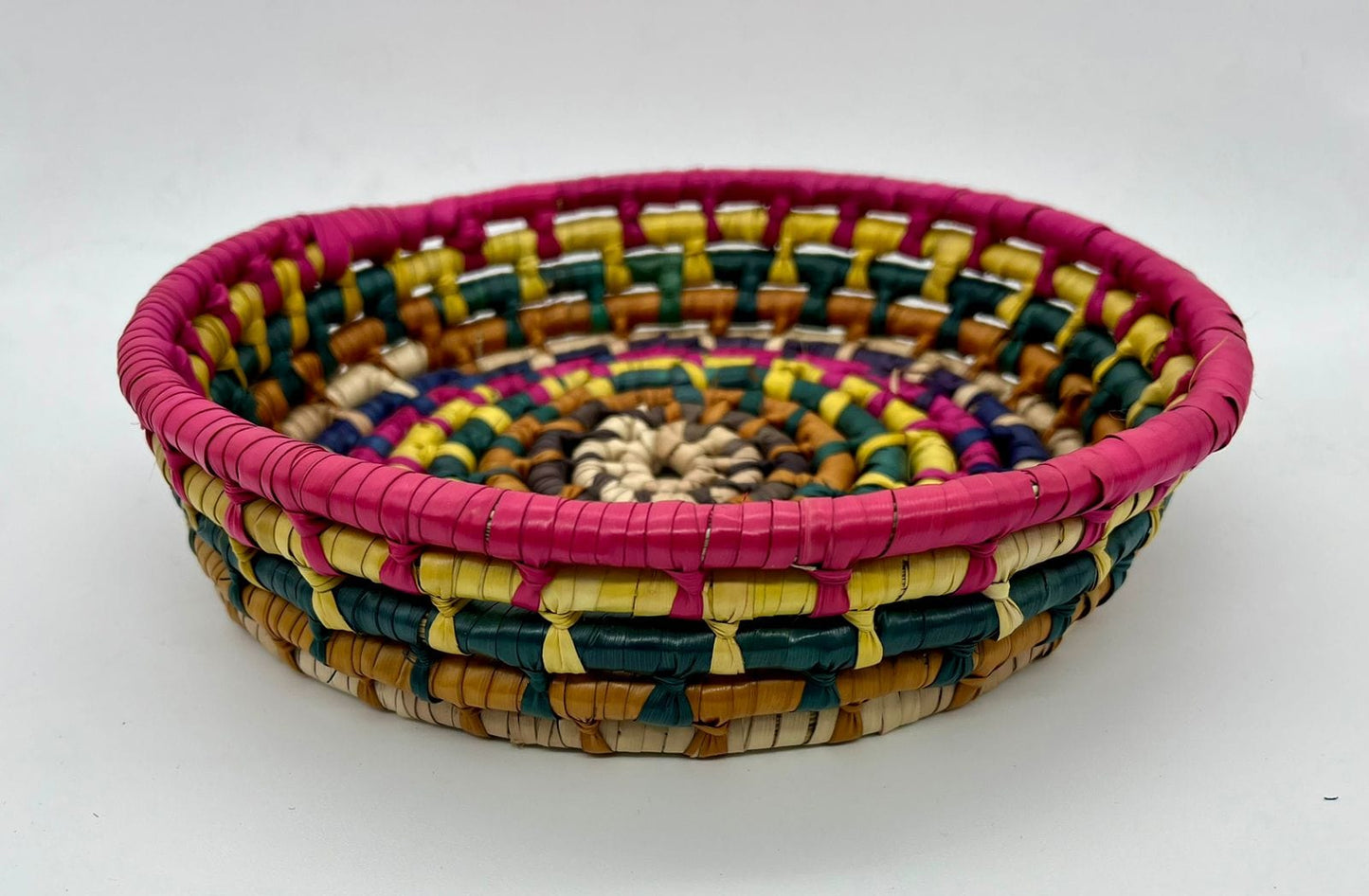 Casa Tlapali Multicolor Hand-Woven Palm Basket