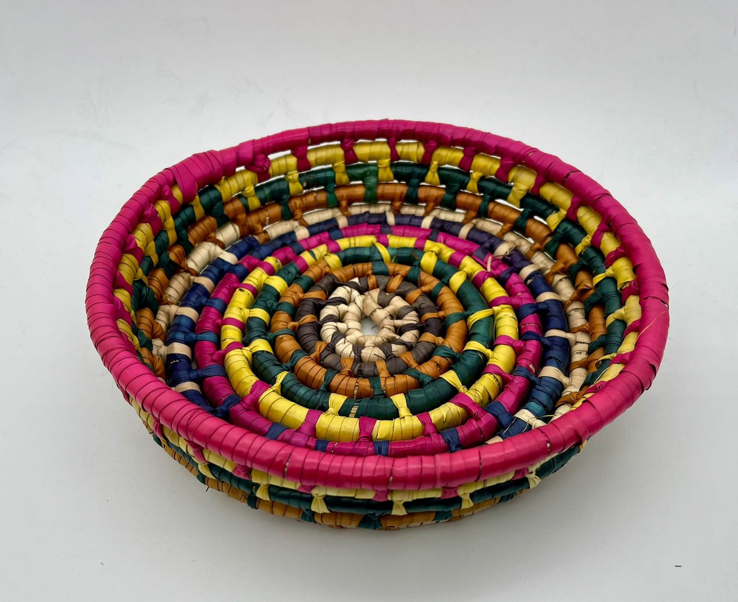 Casa Tlapali Multicolor Hand-Woven Palm Basket