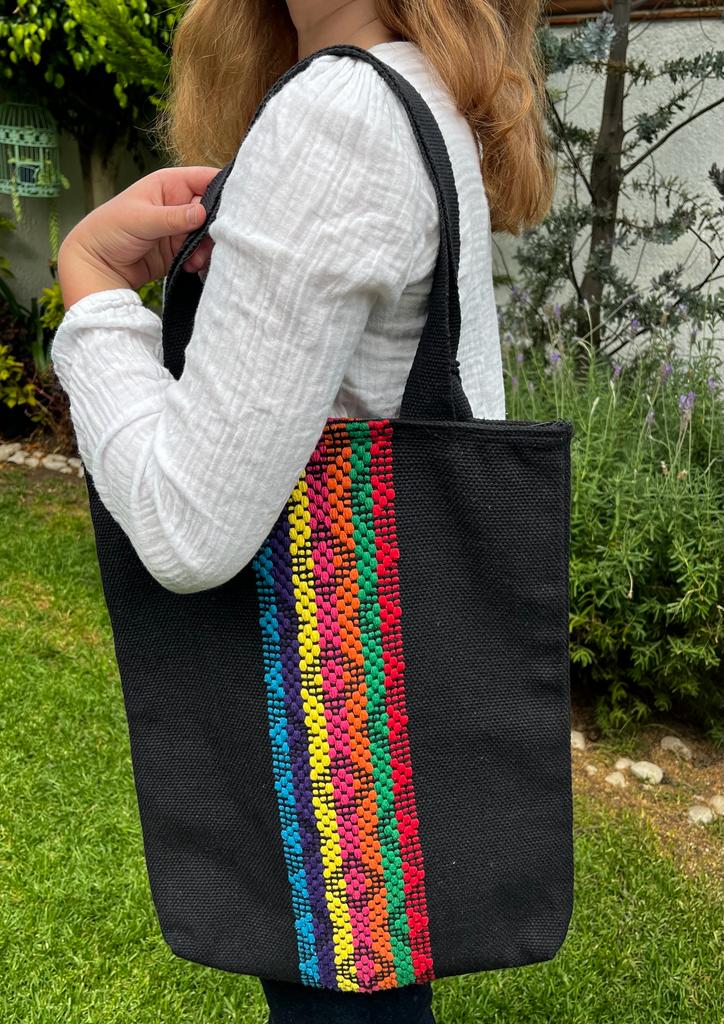 Casa Tlapali Black Boho Tote Large