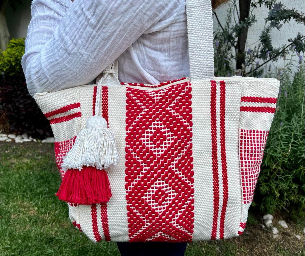 Casa Tlapali Boho Bag in Red