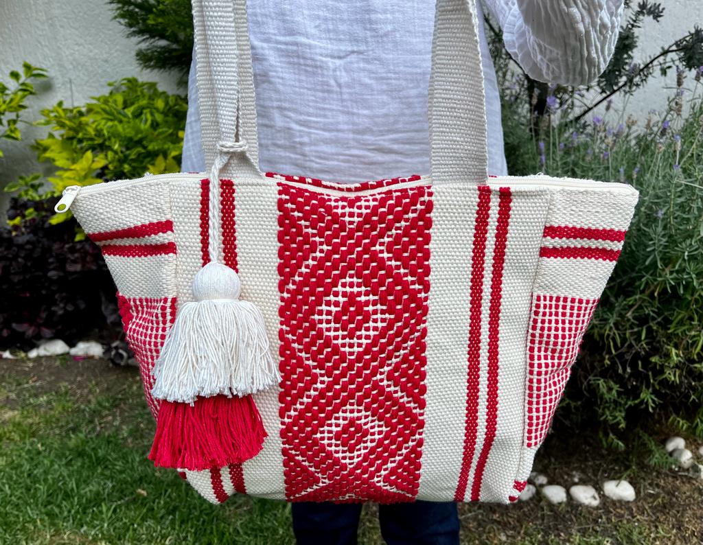 Casa Tlapali Boho Bag in Red