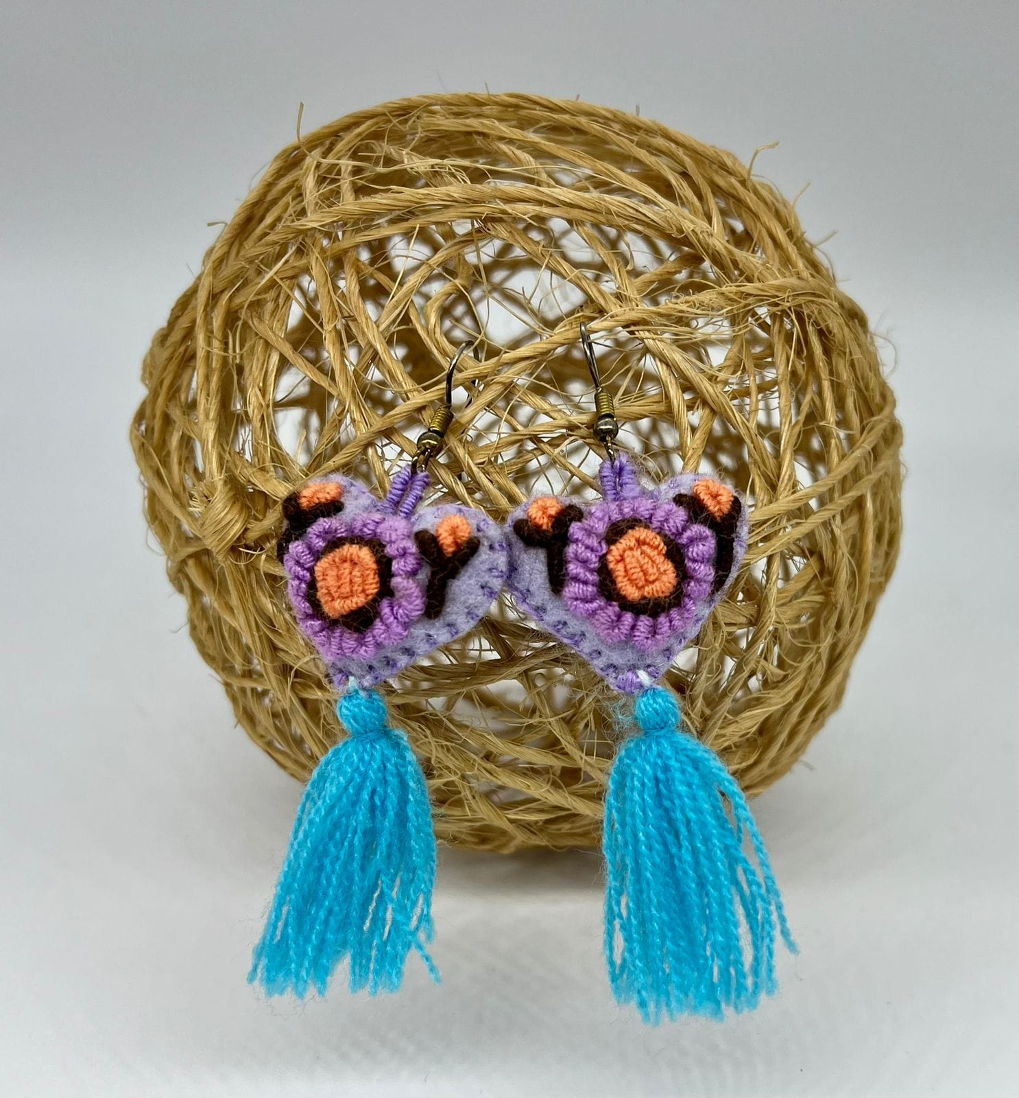 Casa Tlapali Cuetzalan Embroidered Earrings